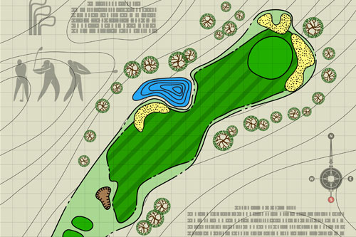 Florida golf course design layout by Westscapes Golf Construction.