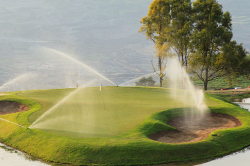 New golf course irrigation system installed by Westscapes Golf Construction.